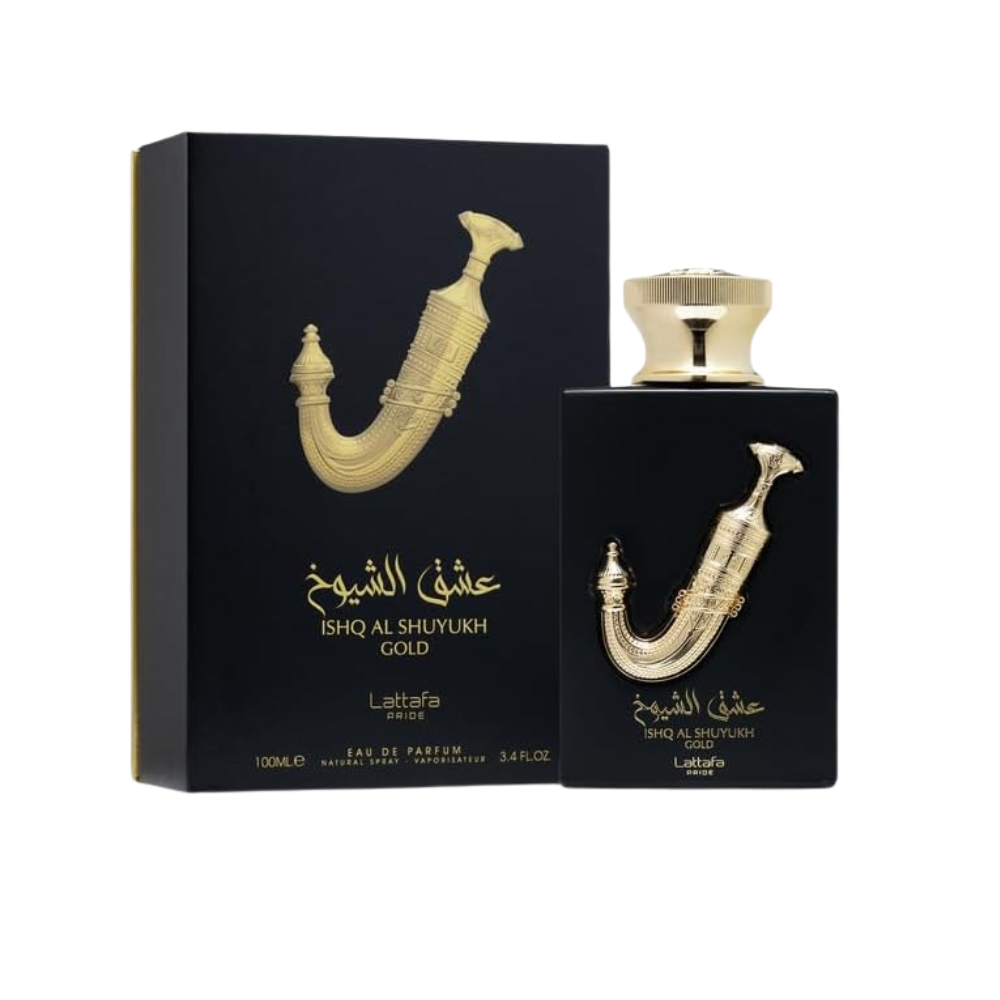 Lattafa Ishq Al Shuyukh Gold for Unisex Eau de Parfum Spray, 3.4 Ounce
