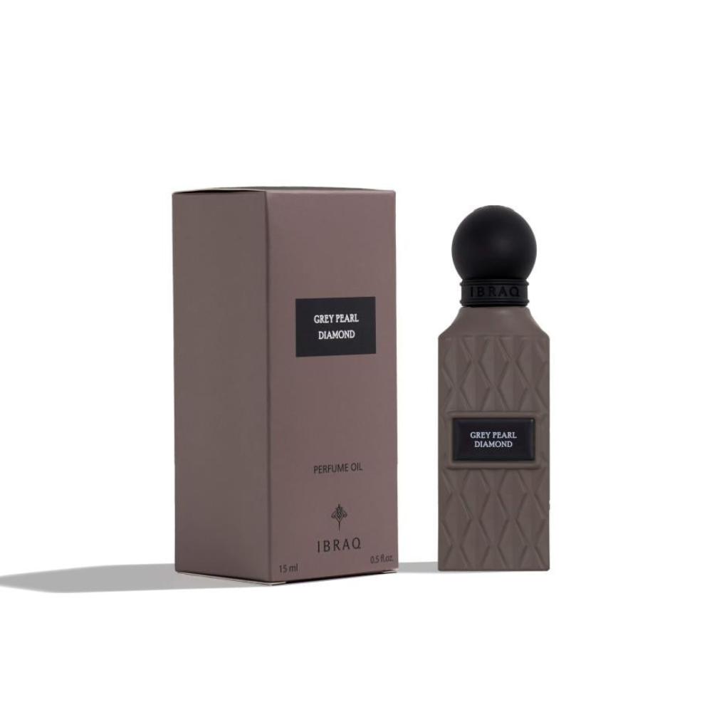 Ibrahim Al Qurashi Grey Pearl Diamond 15ml Perfume Oil