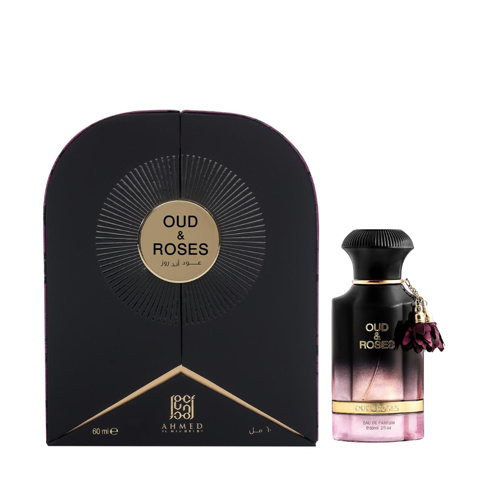 Ahmed Al Maghribi Oud and Roses Eau De Parfum 60ML Spray