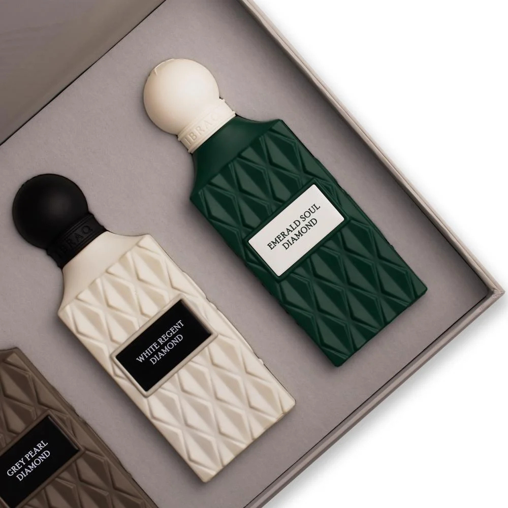 Ibrahim Al Qurashi Diamond Collection Grey Wish Set (75ml × 3)