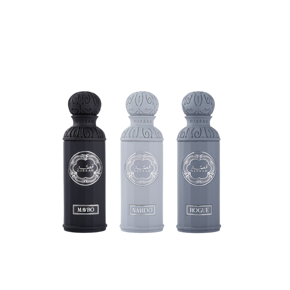 ギッサ　Gissah GRAPHITE 香水セット 3×50ml 中東香水 Gissah Graphite Set ( Mavro, Rouge, Nardo) – my royal musk