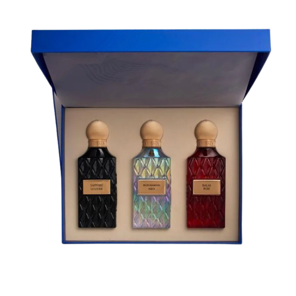 Ibrahim Al Qurashi Diamond Collection Blue Wish Set (75ml × 3)
