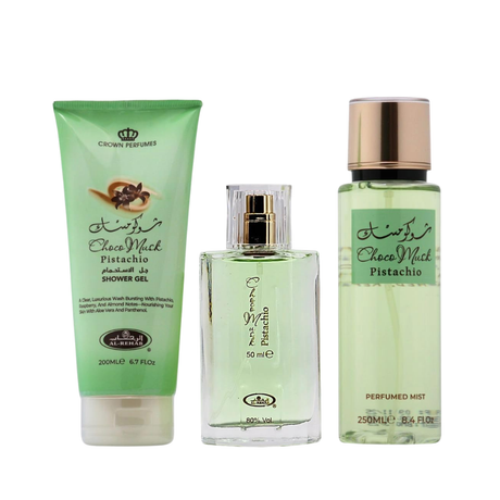 Al Rehab Choco Musk Pistachio Gift Set