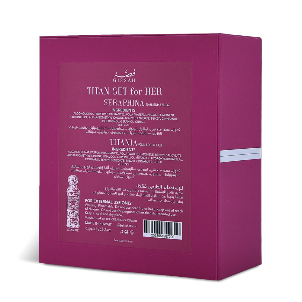 Gissah Titan Set For Her Eau de Parfum 2 x 90ml Spray